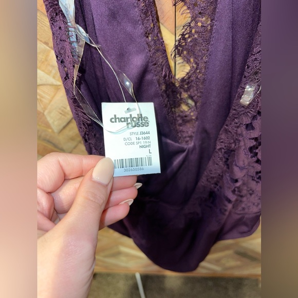 Charlotte Russe Lace Open Back Body Suit - Picture 8 of 8